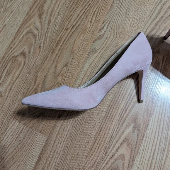 Women's JustFab Khloy Pink Suede Pumps Size 8.5 - Picture 3 of 4